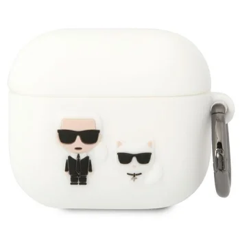 Karl Lagerfeld Silicone Case for AirPods 3 KLACA3SILKCW White