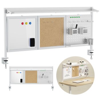 Ergo Office ER-300 W Desk Organizer / Partition, White