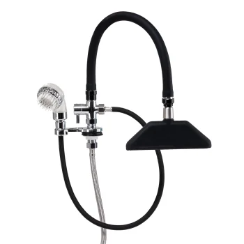 Gabbiano Waterfall Mixer Tap for Hairdressing Wash Units, Black / Chrome