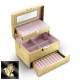 Jewelry Box Massido MS-705 with Mirror and Key, Gold