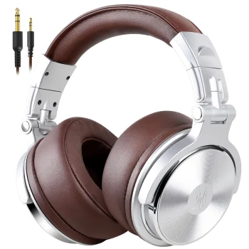 Oneodio Pro40 Headphones, Brown/Silver