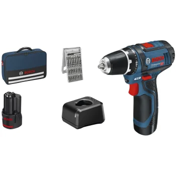 Bosch GSR 12V-15 Professional Cordless Drill Driver, 2x 2.0 Ah