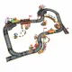 Ikonka KX2863_1 Magnetic Car Track with 2 Light-up Cars, 310 Pieces