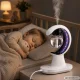 Ultrasonic Air Humidifier and Aroma Diffuser with LED Night Lamp, 90 ml, White