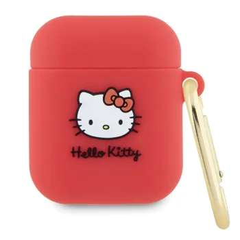 Hello Kitty AirPods 1 / 2 Case Silicone 3D Kitty Head, Fuchsia