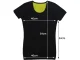 Women\'s Neoprene Fitness T-Shirt with Short Sleeves, Black, Size L