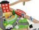 Wooden Children Toy Railway Train Track Car Road, 88 elements