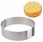 Round Stainless Steel Adjustable Cake Ring Baking Mold, 8 cm