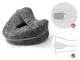 Orthopedic Knee Pillow for Side Sleepers, Leg Pillow for Back, Hip, and Joint Pain Relief, grey