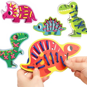 Bakalu Wooden Lacing Game Dinosaurs KZ0978