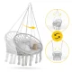 4Fizjo BOHO Garden Swing with Cushion, Grey
