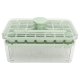 Ice Cube Container with 2 Trays and Scoop DA349, Green