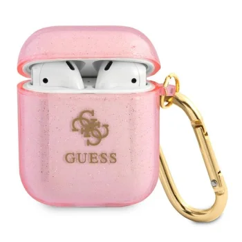 Guess GUA2UCG4GP Glitter Collection AirPods 1/2 Case, Pink