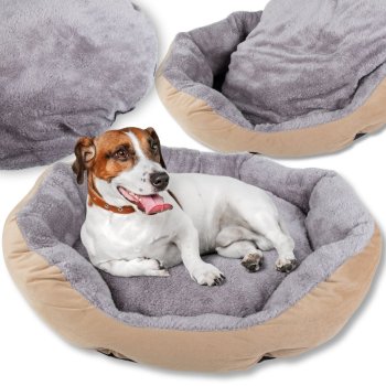 Soft pet bed for dogs and cats with removable cushion, size M