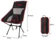 Folding Camping and Fishing Chair Black-Red