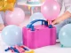 Electric Balloon Pump Compressor 600W Dual Nozzle Fast Inflator, pink-blue