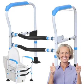Adjustable Toilet Safety Rail Frame for Seniors, 53–56 x 42 x 60–70 cm
