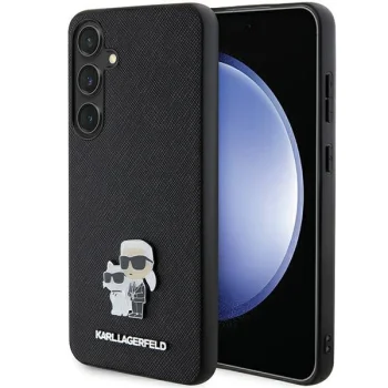 Karl Lagerfeld Samsung Galaxy S24 Case Saffiano KC Pin, Black