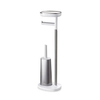 Joseph Joseph EasyStore Freestanding Toilet Roll Holder with Toilet Brush