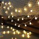 10m Garden String Lights with 100 Warm White LED Bulbs, White