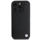 BMW iPhone 16 Pro Case Leather Crossing Lines, Black