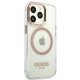 Guess Metal Outline Magsafe Case for iPhone 13 Pro Max, Gold