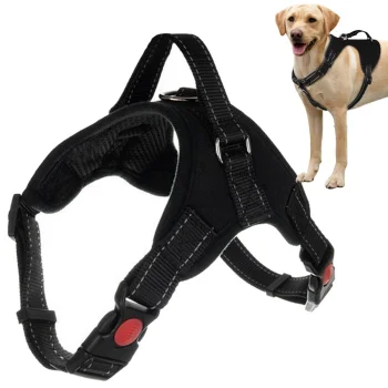 Heavy-Duty No-Pull Dog Harness with Handle, Lightweight M