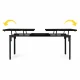 MultiGarden Extendable Garden Table 180-240 cm, Up to 12 Persons, Steel/HDPE, Black