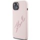 Apple iPhone 15 6.1\'\' Karl Lagerfeld Silicone Karl Script Cover Case, Pink | Чехол Кейс Бампер...
