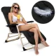 Sofotel Chillwell Folding Garden Sun Lounger with Cushion, Black