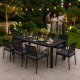 Multigarden Garden Table, 180x90 cm, 8-Seater, Black