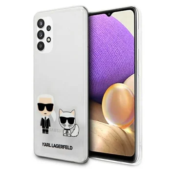 Karl Lagerfeld dėklas Samsung Galaxy A32 5G KLHCA32CKTR Karl & Choupette, skaidrus