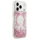 Guess Resin Bottom Glitter MagSafe Case for iPhone 17 Pro, Pink