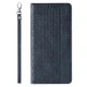 Magnet Strap Case for iPhone 14 Pro Max Flip Wallet Case with Stand, Blue