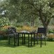 Patio Chairs Set of 2 MultiGarden Outdoor Garden Chairs for Balcony Deck, black