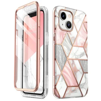Supcase Cosmo Case for iPhone 14 Plus, Pink Marble