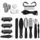 Rechargeable Electric Foot File Callus Remover with LCD Display, Black