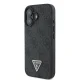 Guess Leather 4G Triangle Strass MagSafe case for iPhone 16 - black