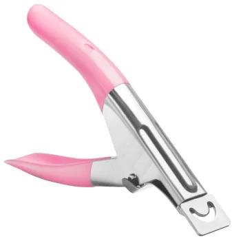 Chrome Nail Tip Cutter (Guillotine) for Artificial Nails, Pink