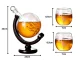 Globe Whiskey Decanter Set with 2 Glasses
