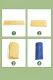 Beach and Picnic Mat 150 x 200 cm with Built-in Pillow, Yellow