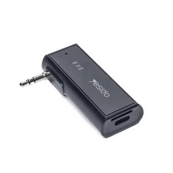 Bluetooth Audio Adapter Yesido YAU41, 2-in-1 Receiver and Transmitter for Car, Black