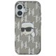 Чехол Karl Lagerfeld для iPhone 16 IML Karl Head Electroplated, черный
