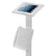 Maclean Tablet Floor Stand with Lock, White