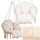 XXL \"Stork\'s Nest\" Swing with Cushion for Garden Terrace or Balcony, Pink