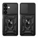 Samsung Galaxy S24 (SM-S921) Armor Guard TPU Hybrid Camshield Case Cover, Black