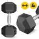 4FIZJO HEX plieninis svarmuo 15 kg, juodas
