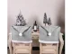 Christmas Chair Covers Santa Hat, 6 pcs, Grey