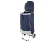 Foldable Shopping Trolley with Bag on Wheels, Blue