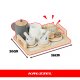 Wooden Tea Set for Kids Kruzzel 26543, 16pc Pretend Play Kitchen Toy Set